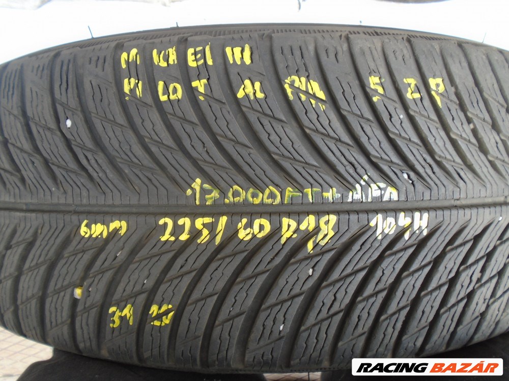 3db! [HASZNÁLT!] Michelin Pilot Alpin téli gumi - 5ZP - 225/60R18 - 104H - 6mm - dot:3120 3. kép